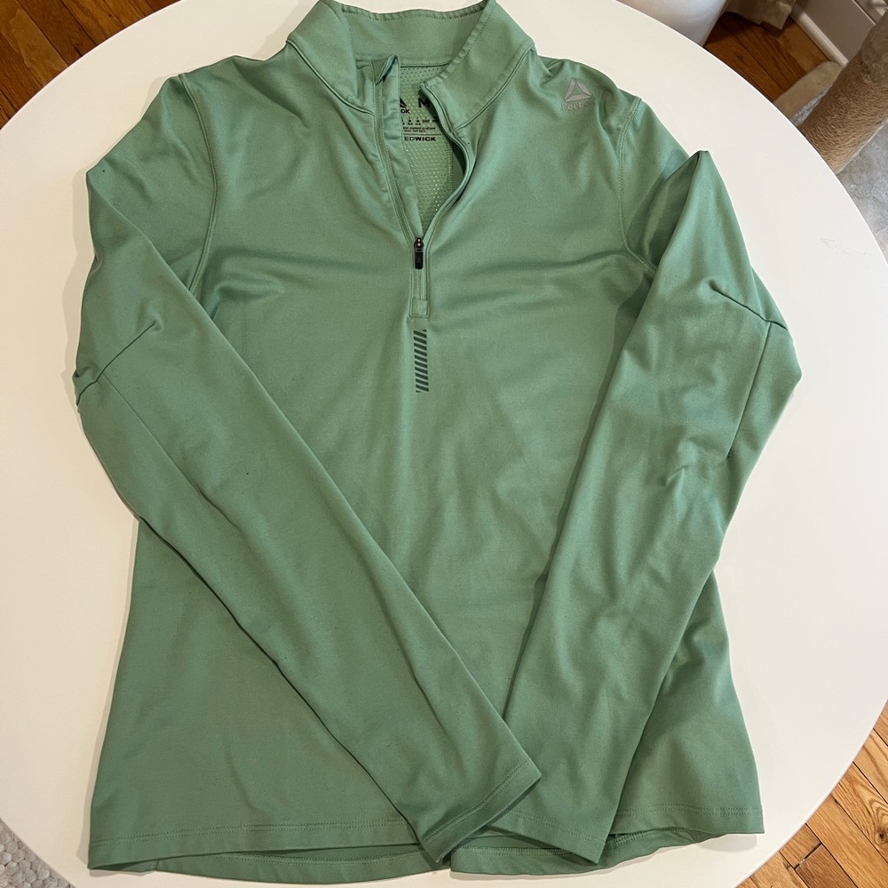 Reebok Sage Green Quarter-Zip Top